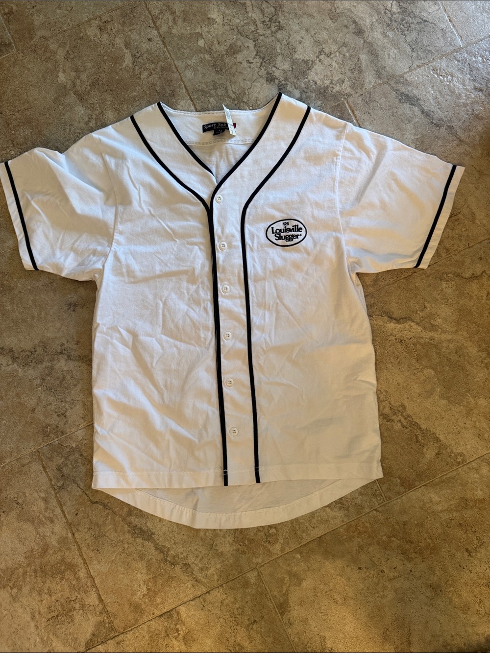 NWT Louisville slugger baseball shirt short sleeve button jersey men’s small